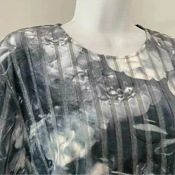 NWT Stine Goya Vanessa 1905 Striped Velvet Devore Metallized Peonies size XL - Picture 6 of 12